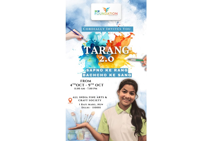 M3M Foundation Launches Tarang 2.0: Children of Migrant Families Showcase Dreams on Canvas